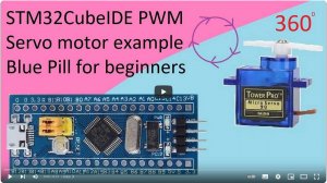 77. STM32CubeIDE FS90R Continues Servo Motor. PWM with STM32F103C8T6
