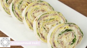 Два восхитительных😋 рулета из лаваша_ колбасный соблазн и сардинная симфония.