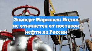 Эксперт Марышев: Индия не откажется от поставок нефти из России