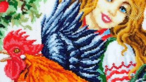 «Катюша и петух» - набор для вышивания бисером