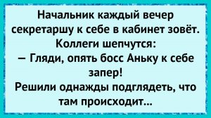 Как босс Аньку запер! анекдоты!