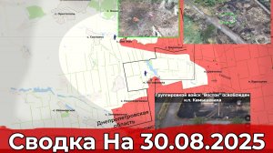 Взятие Камышевахи и подсчёт потерь ВСУ с начала СВО. Сводка на 30.08.2025 г.