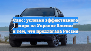 Сакс: условия эффективного мира на Украине близки к тем, что предлагала Россия