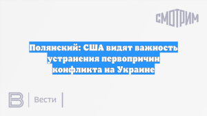 Полянский: США видят важность устранения первопричин конфликта на Украине