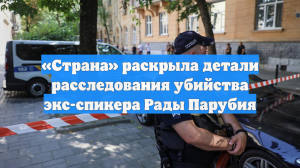 «Страна» раскрыла детали расследования убийства экс-спикера Рады Парубия
