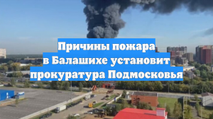 Причины пожара в Балашихе установит прокуратура Подмосковья