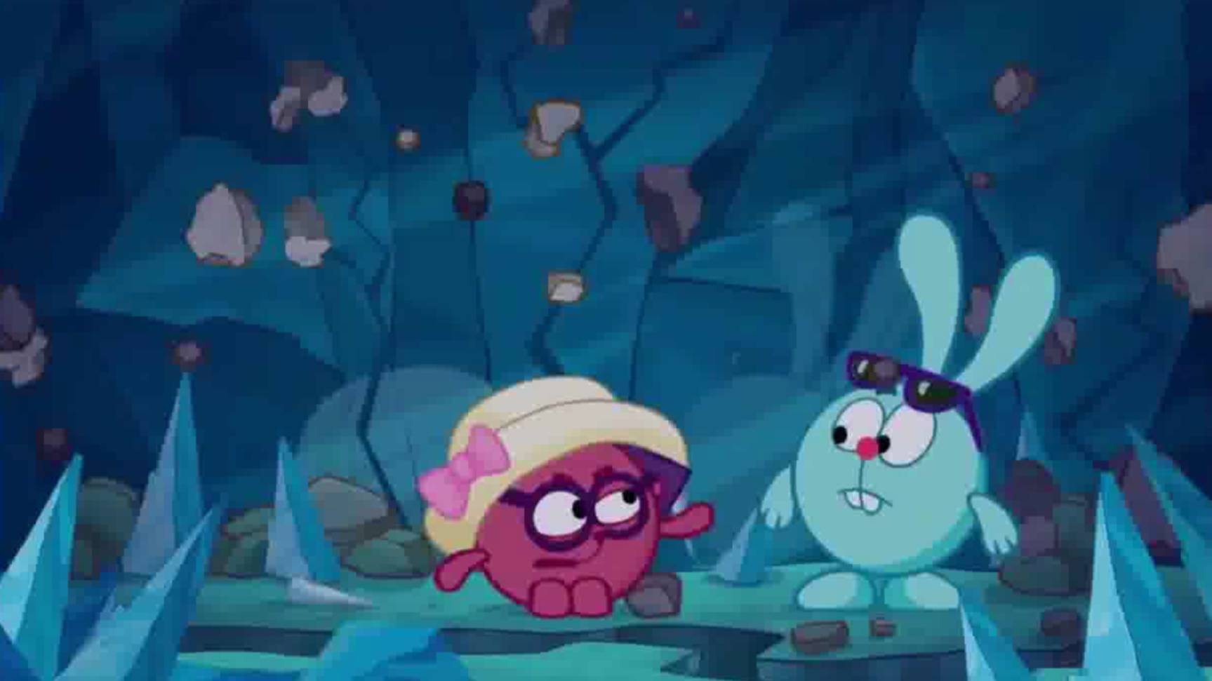 Смешарики | Приключение Кроша и Ежика | Спастись от Вулкана