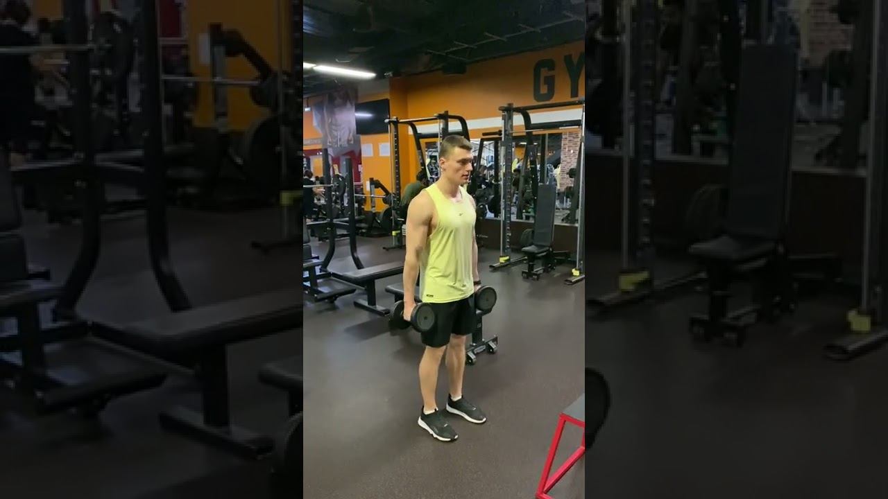 Поочередные сгибания рук с гантелями