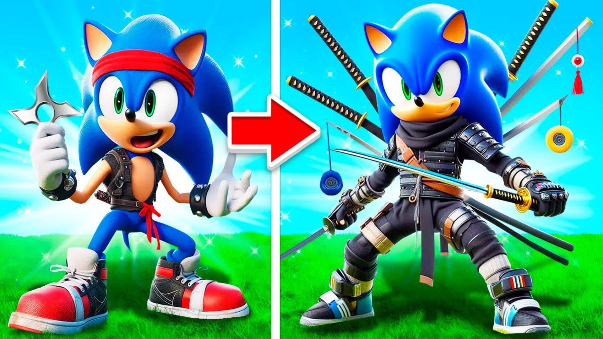 Прокачал Соника в Ниндзя Соника в ГТА 5 ! смотреть онлайн