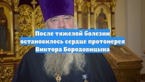 После тяжелой болезни остановилось сердце протоиерея Виктора Бородовицына