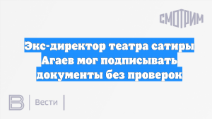 Экс-директор театра сатиры Агаев мог подписывать документы без проверок