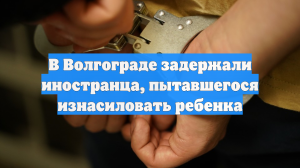 В Волгограде задержали иностранца, пытавшегося изнасиловать ребенка