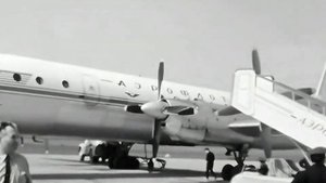 1967 год. Тюмень. Аэропорт. Взлет ИЛ-18.