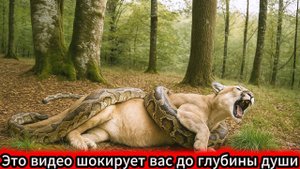 Мужчина обнаружил что гигантский питон напал на беременную пуму Вы не поверите была реакция стаи