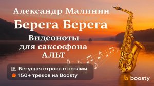 🎷Sax Alto - Берега Берега Александр Малинин🎷 - ВИДЕОНОТЫ ДЛЯ САКСОФОНА Альт