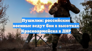Пушилин: российские военные ведут бои в высотках Красноармейска в ДНР
