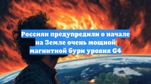 Россиян предупредили о начале на Земле очень мощной магнитной бури уровня G4