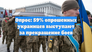 Опрос: 59% опрошенных украинцев выступают за прекращение боев