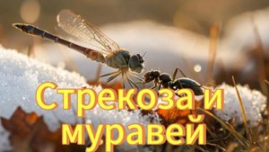 Стрекоза и муравей исполнение в стиле ПОП. Картинки сделаны в приложении MAX(Giga Chat) музыка Suno.