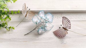 Несколько идей из гофрированного банта, не только цветочки, но и очень интересные работы.