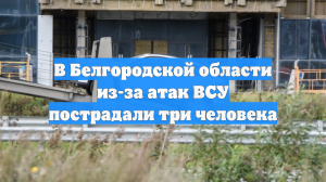 В Белгородской области из-за атак ВСУ пострадали три человека