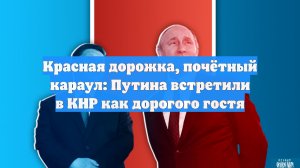 Красная дорожка, почётный караул: Путина встретили в КНР как дорогого гостя