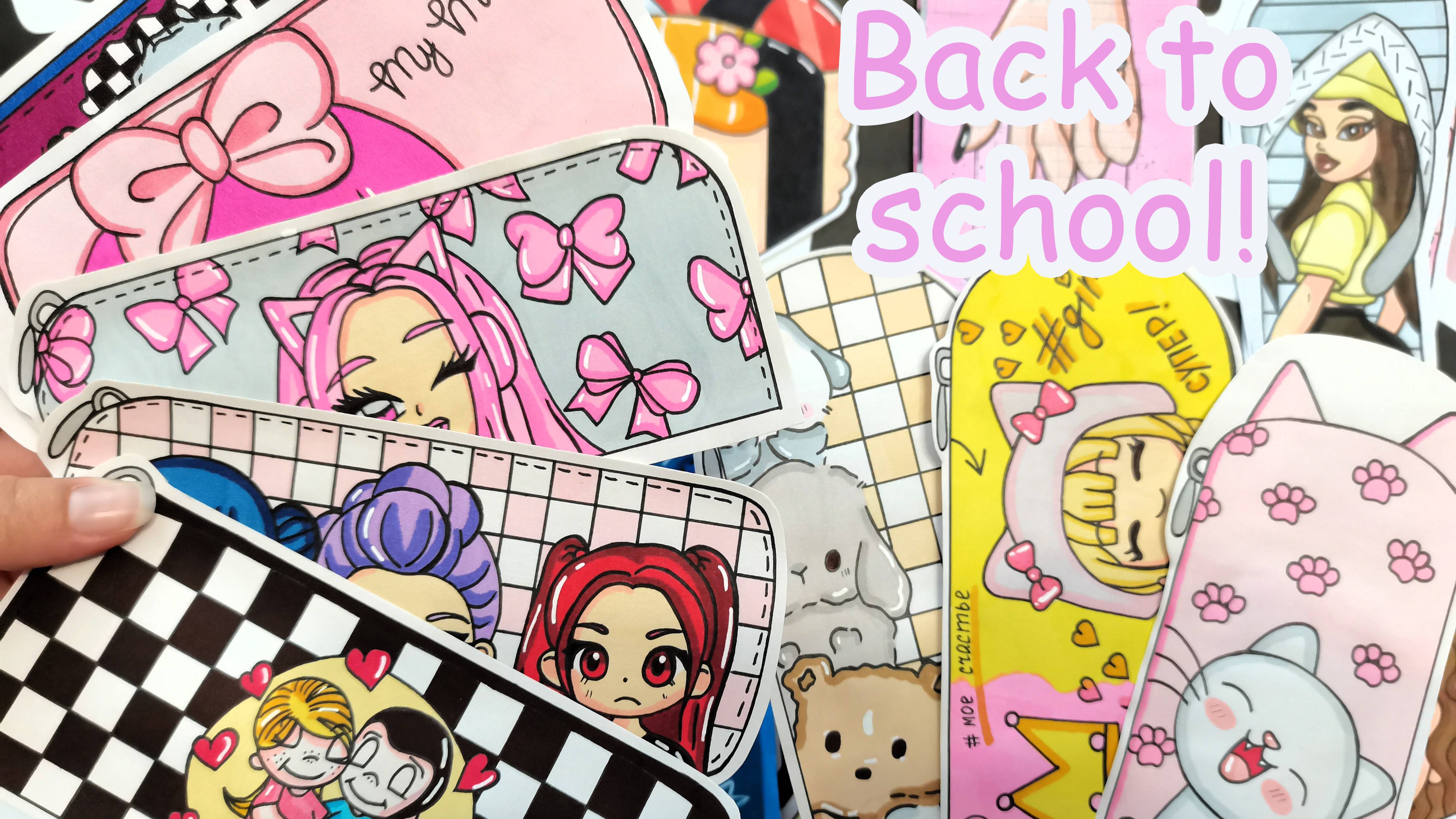 Back to school📏Пакетики наклейки😻Наклейки с пересыпашками🌸Распаковка бумажных сюрпризов🎁HFTV💕 смотреть онлайн