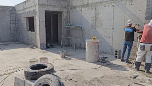 Резка проёма строчным бурением