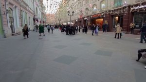 4K.On Friday Evening. Nikolskaya Street in Moscow.