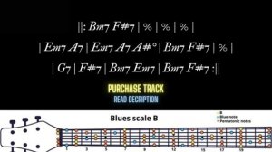 Broken Heart Man Slow Blues Guitar Backing Track in Bm