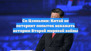 Си Цзиньпин: Китай не потерпит попыток искажать историю Второй мировой войны