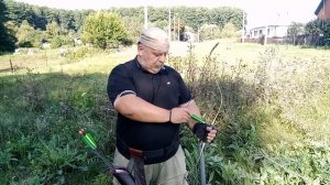 Использование монгольского  колчана, саадака. Using a Mongolian-type quiver, saadak