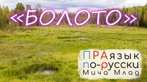 «БОЛОТО» что означает? Этимология. Праязык.