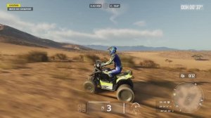 Quad Yamaha raptor 700 in Dakar Desert Rally. Yamaha racing SMX Dragon