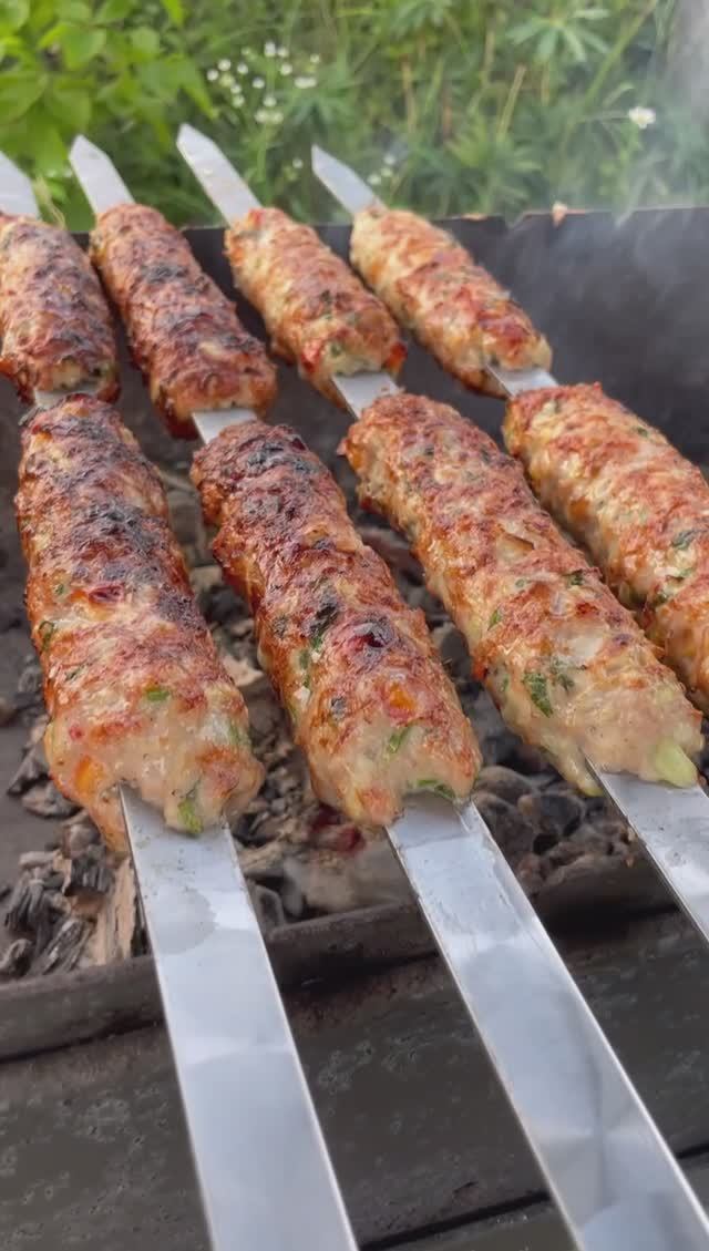 Дичь-кебаб с плавленным сыром