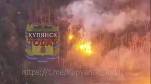 🔥Нанесение огневого поражения по позициям ВСУ зажигательным боеприпасом !!!