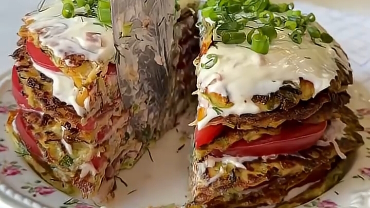 Кабачковый ТОРТ...🍰🧀🌱    Рецепт в описании ✍️