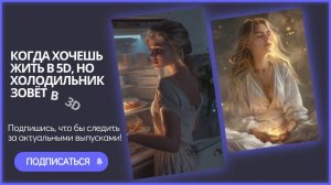 Когда хочешь жить в 5D, но холодильник зовёт в 3D