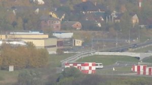 Аэробус А-320 прокатился по мосту в аэропорту Шереметьево.