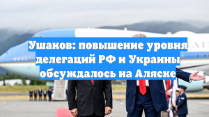 Ушаков: повышение уровня делегаций РФ и Украины обсуждалось на Аляске