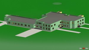 3D модель здания детского сада на 120 мест в Revit + пояснительная записка в курсовом проекте