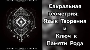 Сакральная геометрия: Язык Творения и Ключ к Памяти Рода