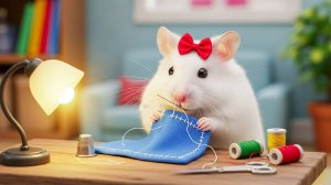 🧵✨ Портной для крошечных хомячков: Шьем одеяло с любовью