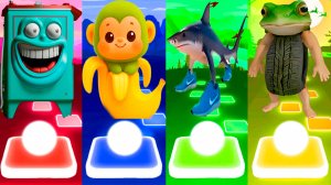 БОМ БОМ БОМ ГАЗУН 🆚 ШИМПАНЗИНИ БАНАНИНИ 🆚 ТРАЛАЛЕРО ТРАЛАЛА 🆚 БОНЕКА АМБАЛАБУ | Tiles Hop №153