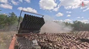 Боевая работа расчетов РСЗО «Град»