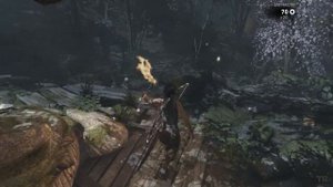 Tomb Raider (2013) на 100%. Лара и доктор Уитмен идут в горы, чтобы встретиться с капитаном Роттом.