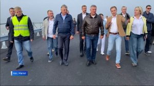 В Мегете запустили движение по путепроводу через железнодорожные пути