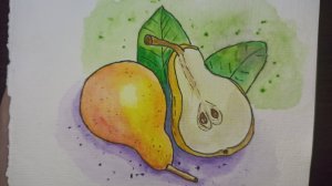 Рисунок акварелью / Груша