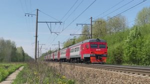 Электропоезд ЭТ2М-123, перегон Пупышево - Новый Быт