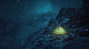 ⛺️ Атмосфера зимней метели в тишине и покое в вашей палатке | ОТДЫХ | УЧЕБА | СОН